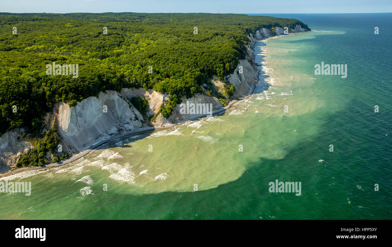 Chalk coast in Sassnitz, Jasmund National Park, Rügen, Baltic coast, Mecklenburg-Western Pomerania, Germany Stock Photo