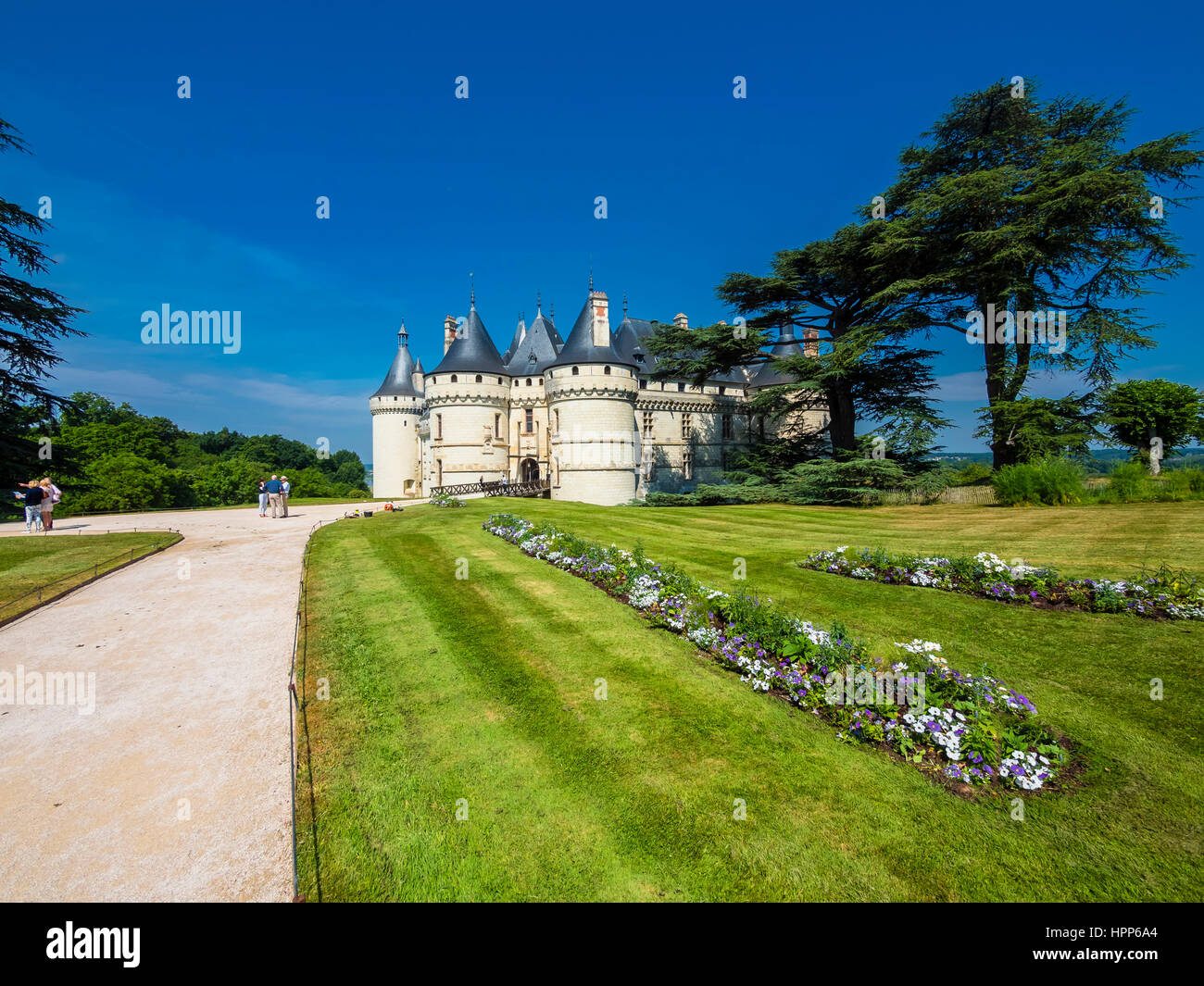 Chaumont castle, Chateau de Chaumont, with parkland, Chaumont-sur-Loire, Department Loir-et-Cher, France Stock Photo