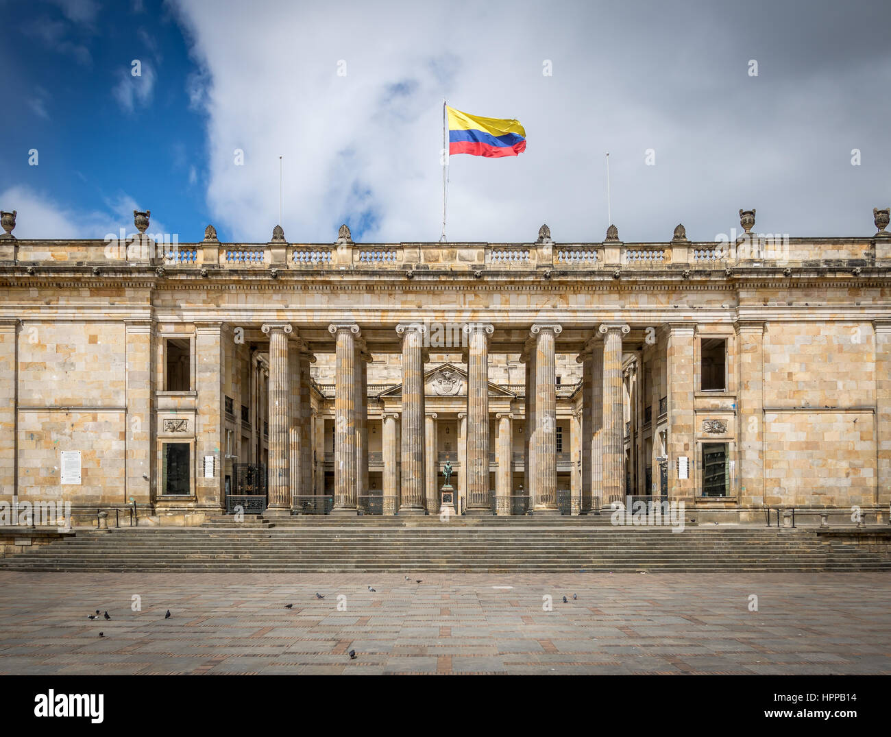Colombian National Congress and Capitol, Bogota - Colombia Stock Photo