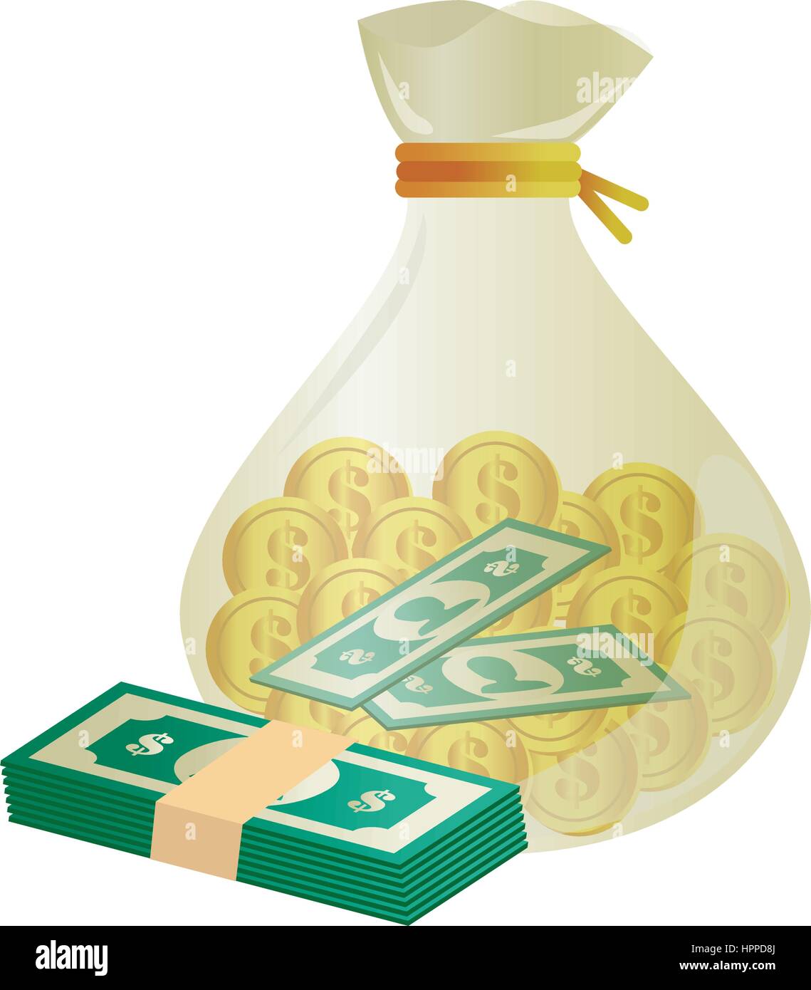 money bag isolated icon Stock Vector Image & Art - Alamy