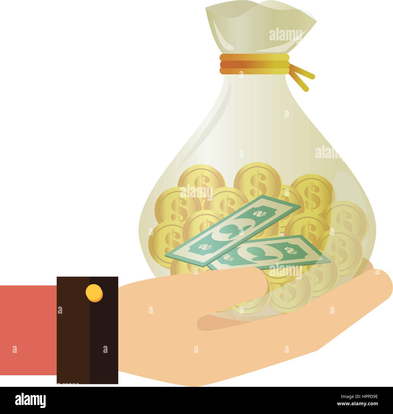 money bag isolated icon Stock Vector Image & Art - Alamy
