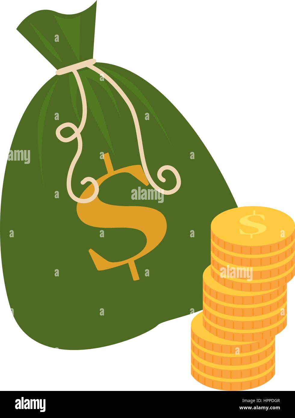 money bag isolated icon Stock Vector Image & Art - Alamy