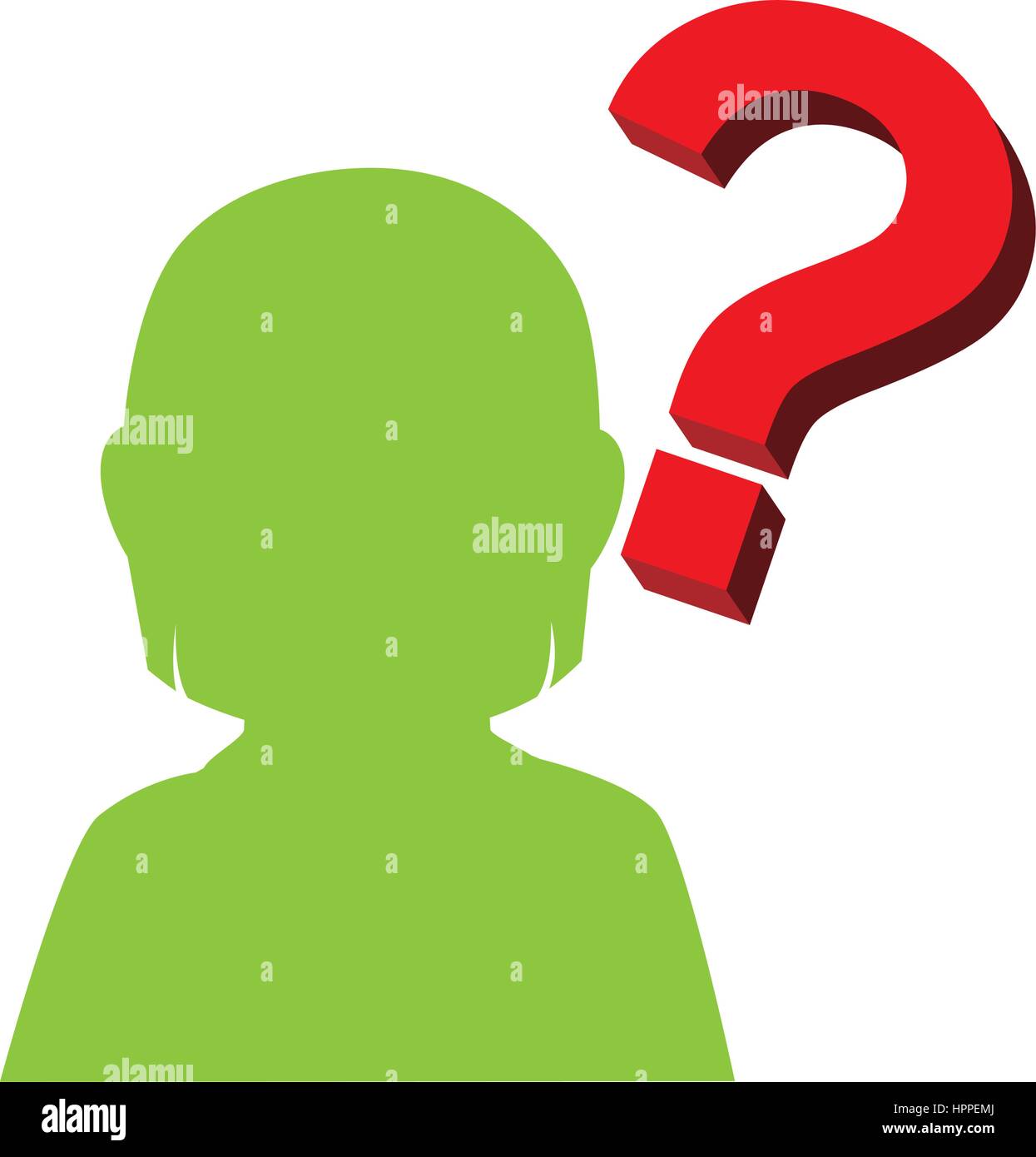 person silhouette with question mark Stock Vector Image & Art - Alamy