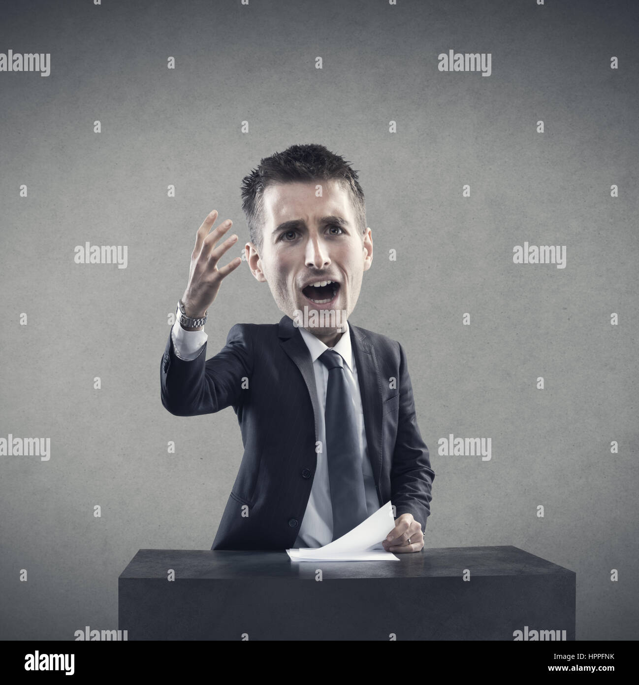 Young businessman giving a conference presentation Stock Photo - Alamy