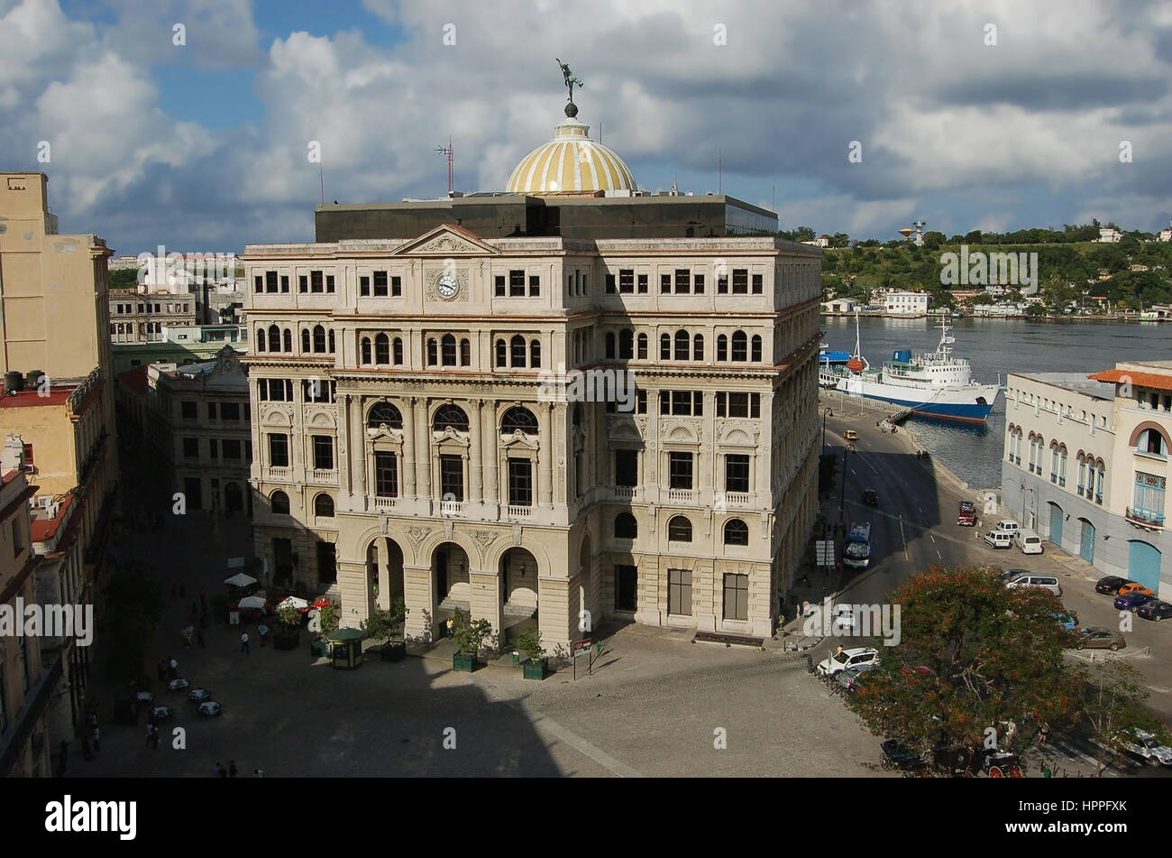 The former Stock Exchange, Lonja del Comercio, City of Havana, Cuba Stock Photo