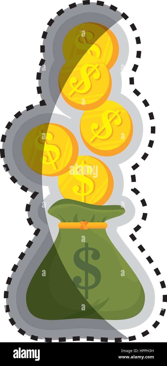 money bag isolated icon Stock Vector Image & Art - Alamy