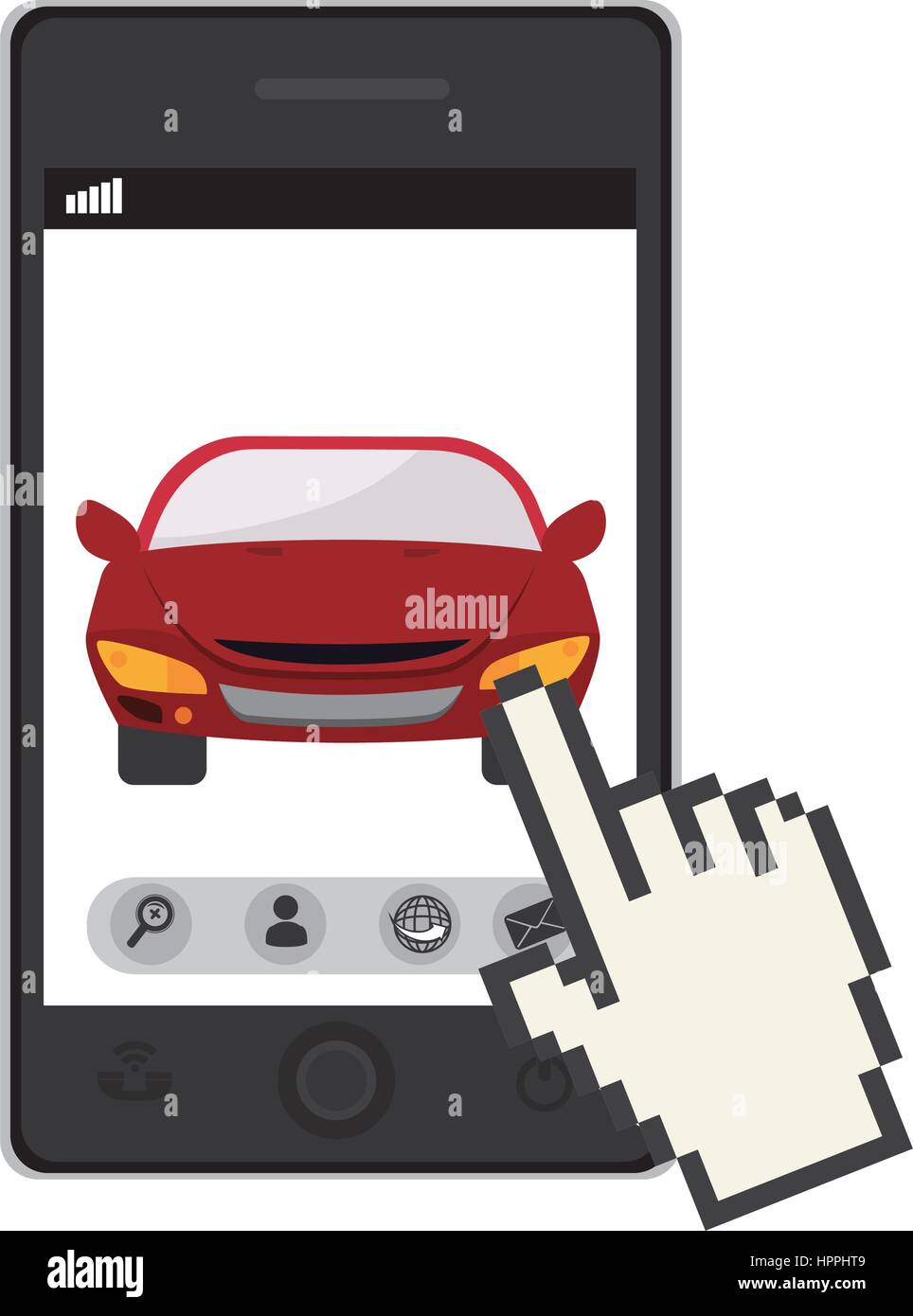 Buy rent car mobile Stock Vector Images - Alamy