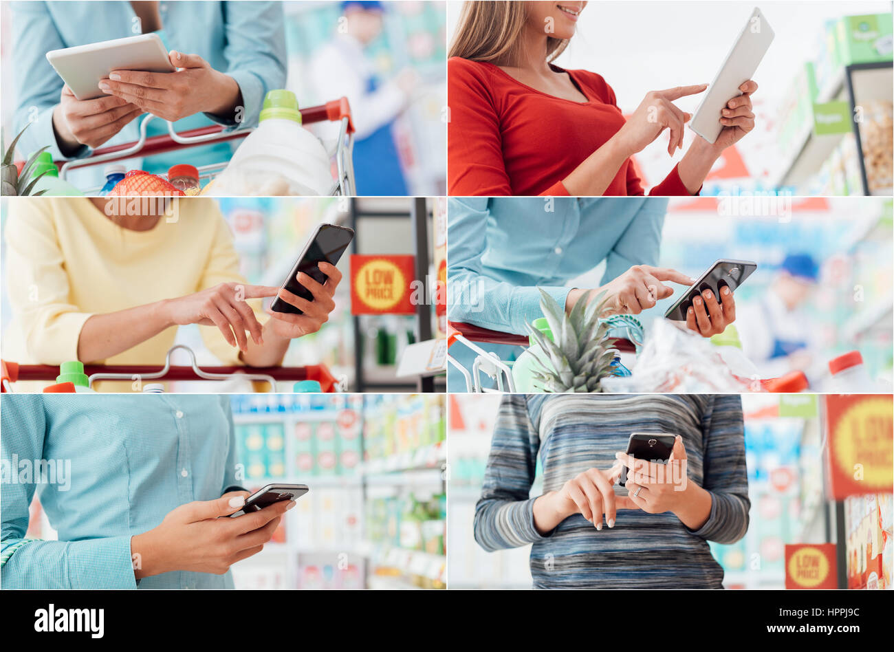 Collage tablets phone hi-res stock photography and images - Alamy