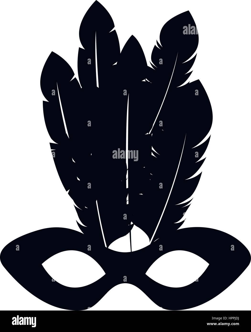 mardi gras mask with feathers svg
