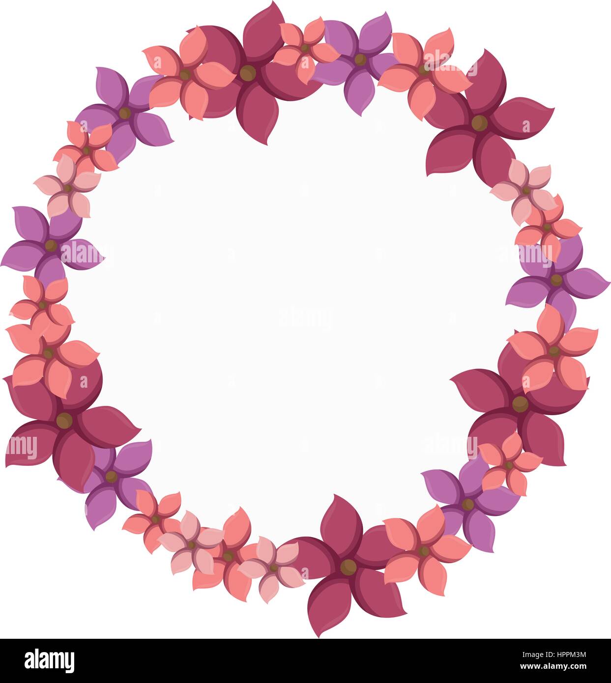 colorful circular border with flowers Stock Vector Image & Art Alamy