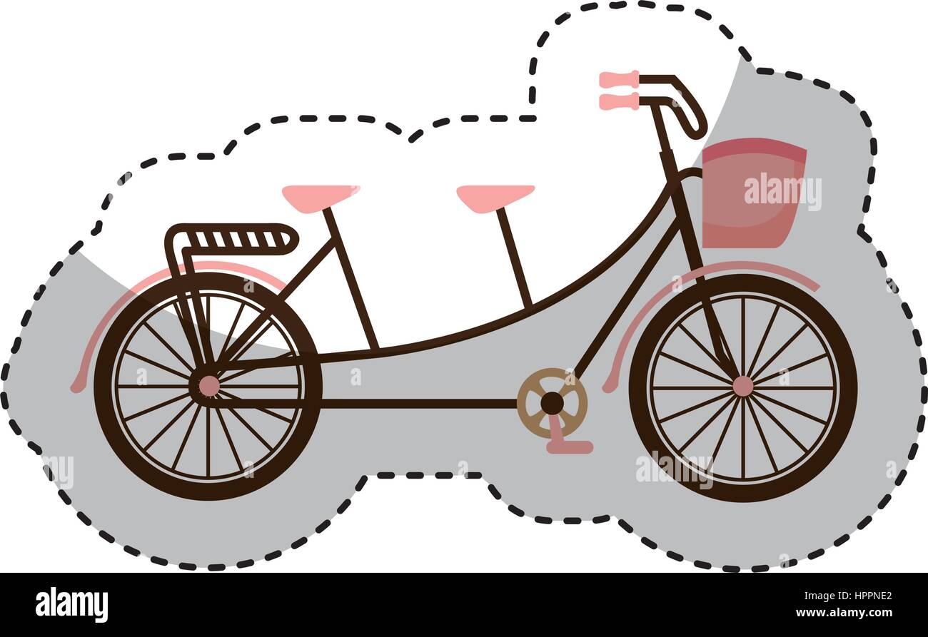 bicycle drawing romanitc card Stock Vector Image & Art Alamy