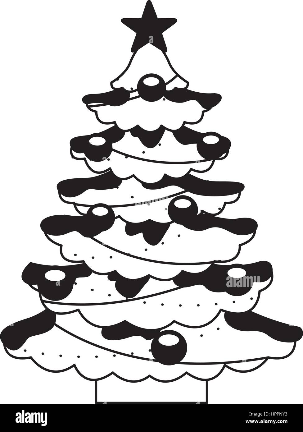 merry christmas tree decorative card Stock Vector Image & Art - Alamy