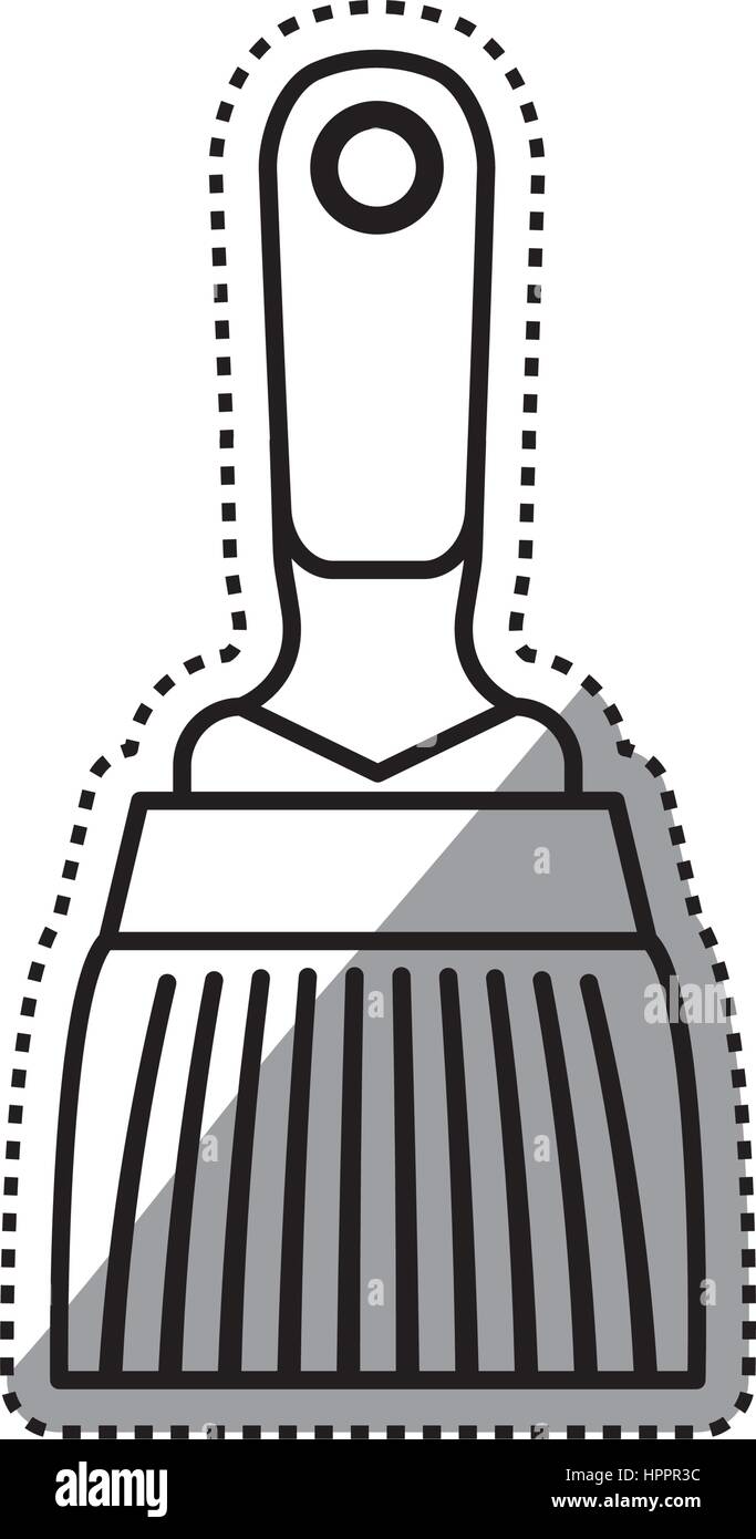 Paint brush construction tool Stock Vector Image & Art - Alamy
