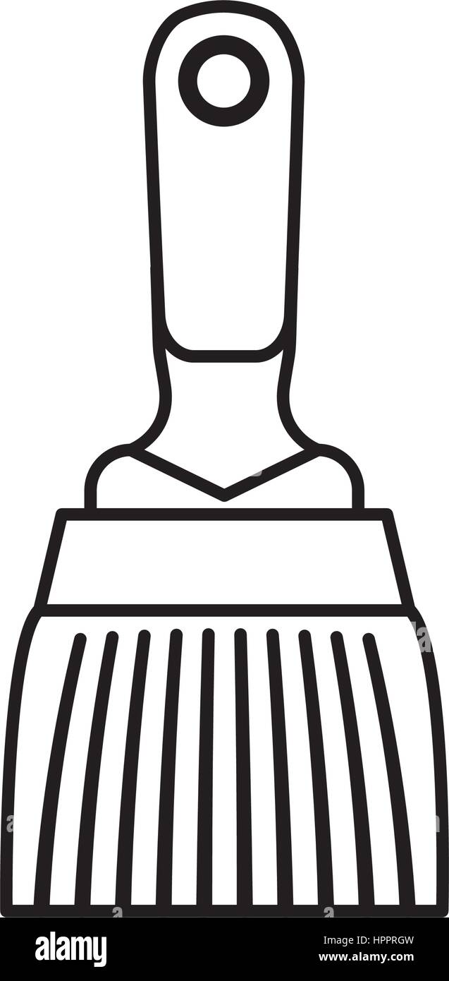 Paint brush construction tool Stock Vector Image & Art - Alamy