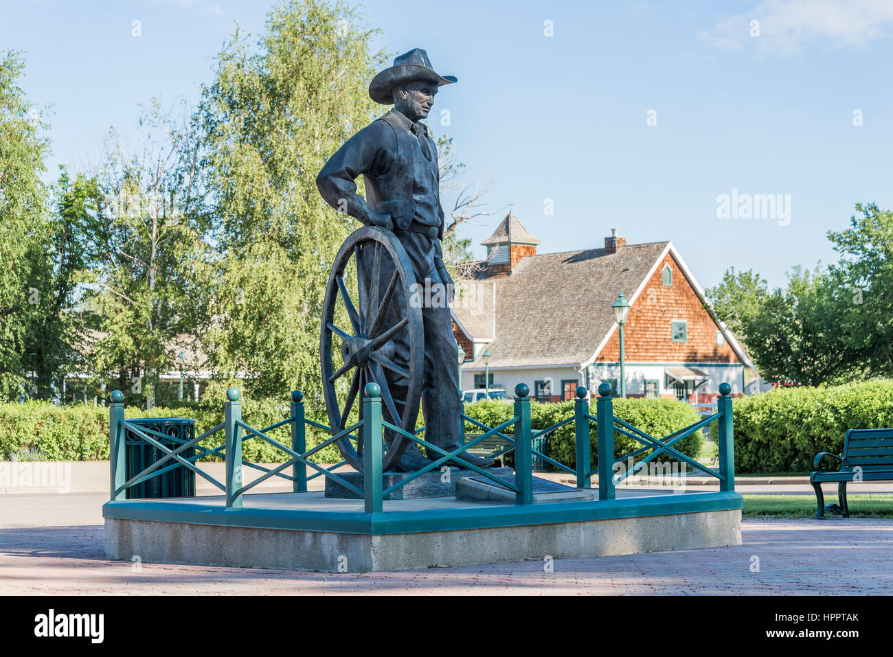 Statue of Don Remington, the Remington Carriage Museum, Cardston