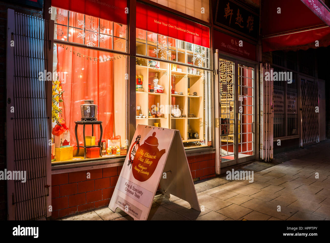 Tea Shop Chinatown Vancouver British Columbia Canada Stock Photo tea-shop-chinatown-vancouver-british-columbia-canada-stock-photo