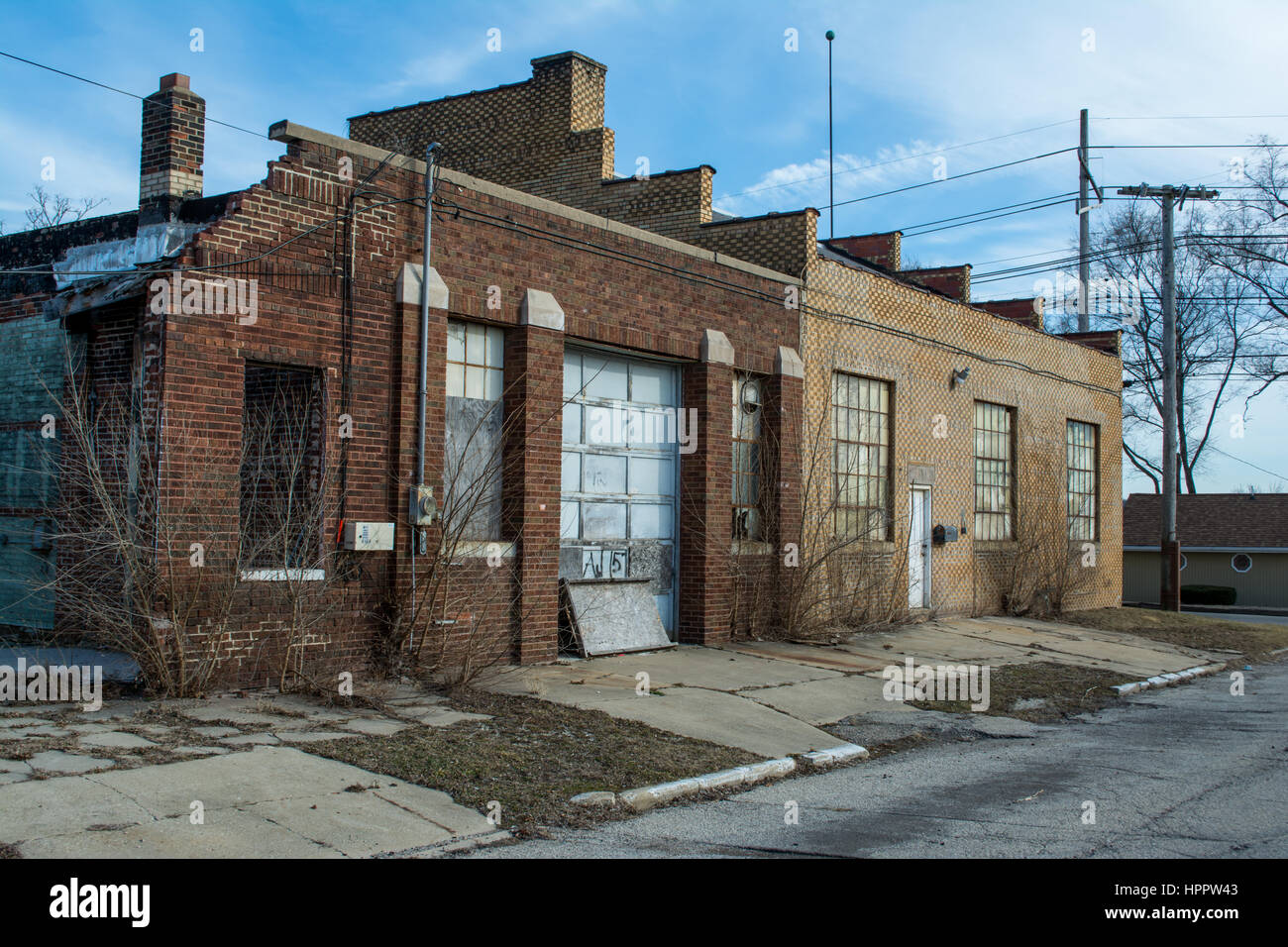 Old abandoned industrial building in the midwest, USA Stock Photo Alamy