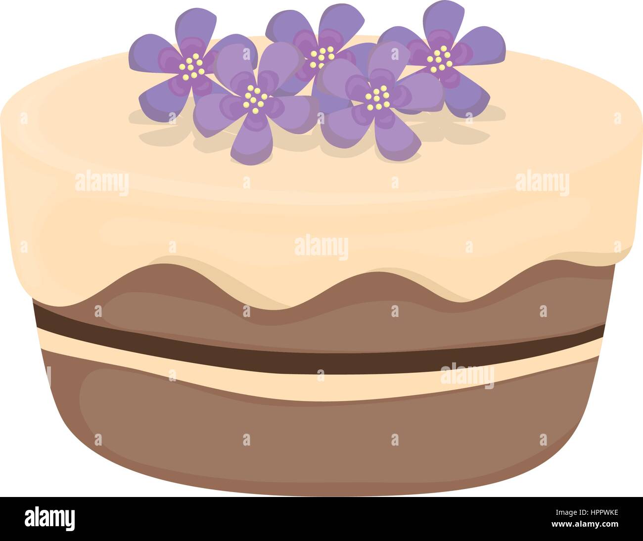 Delicious birthday cake Stock Vector Image & Art - Alamy