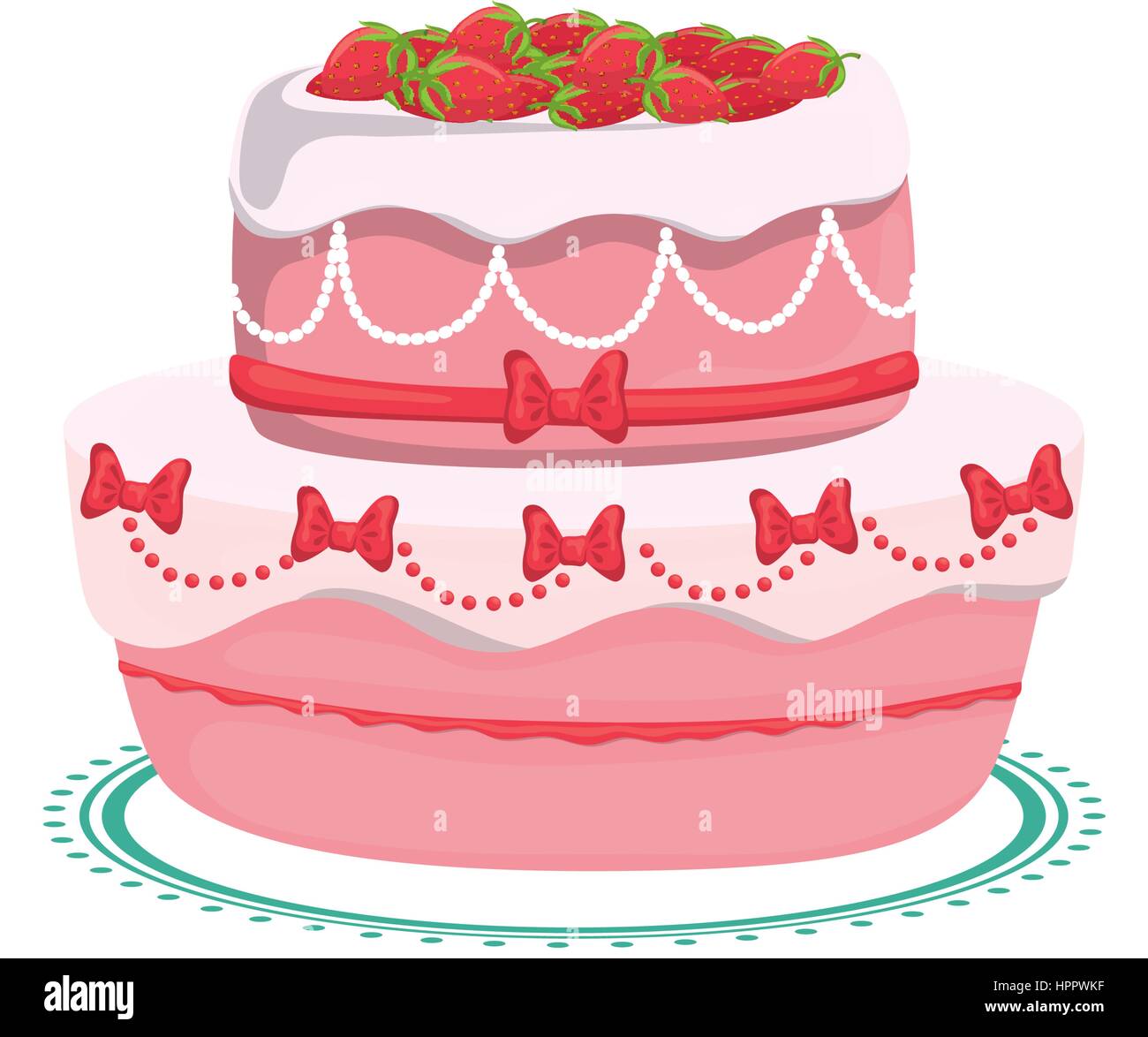 Delicious birthday cake Stock Vector Image & Art - Alamy