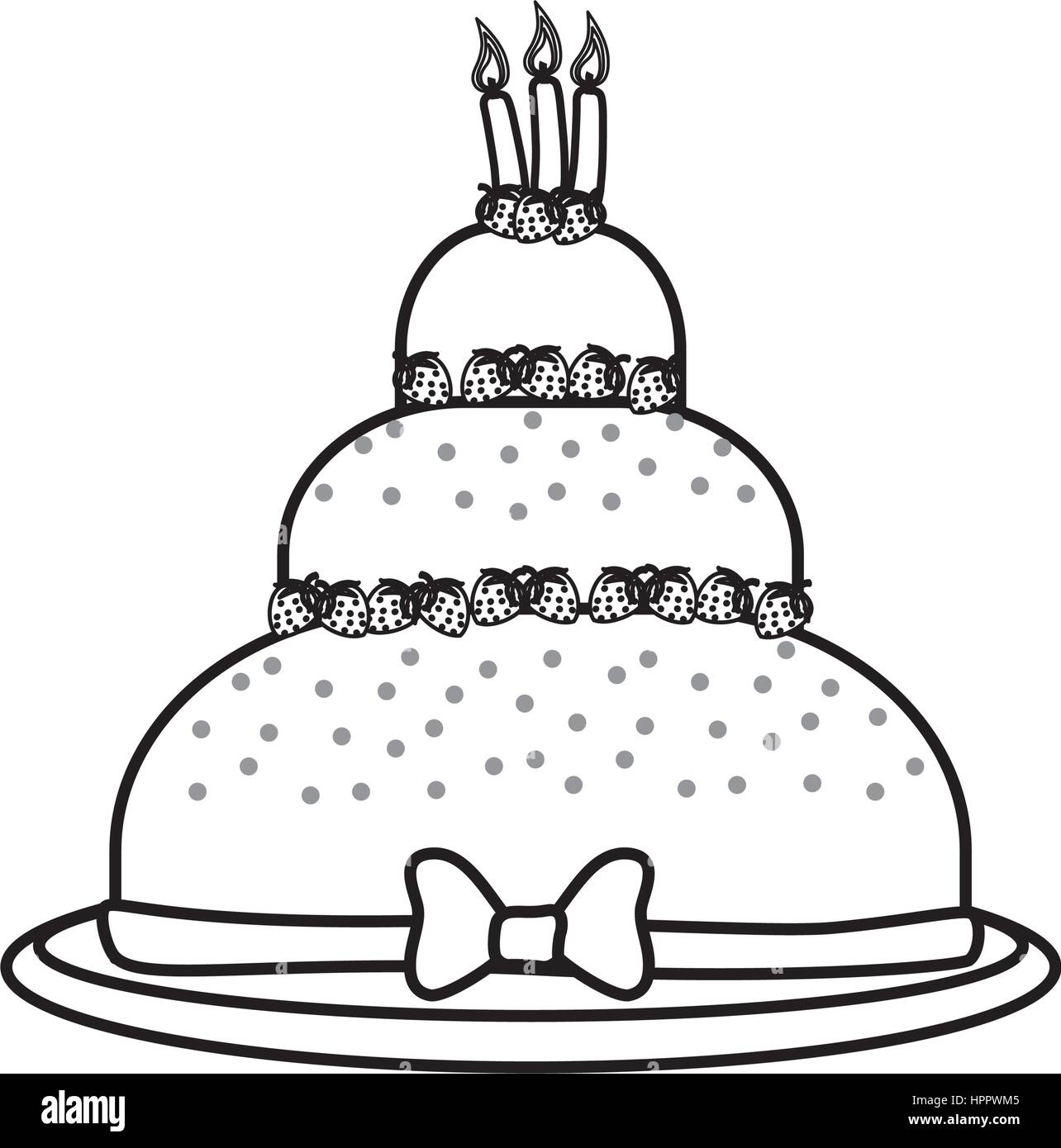Delicious birthday cake Stock Vector Image & Art - Alamy