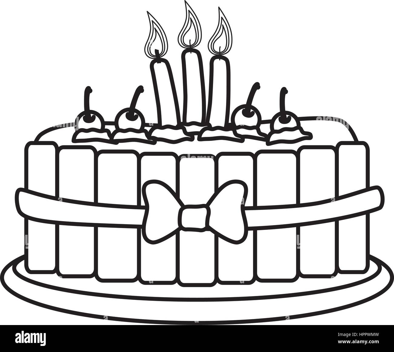 Delicious birthday cake Stock Vector Image & Art - Alamy