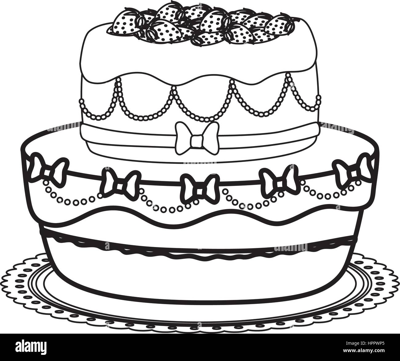 Delicious birthday cake Stock Vector Image & Art - Alamy