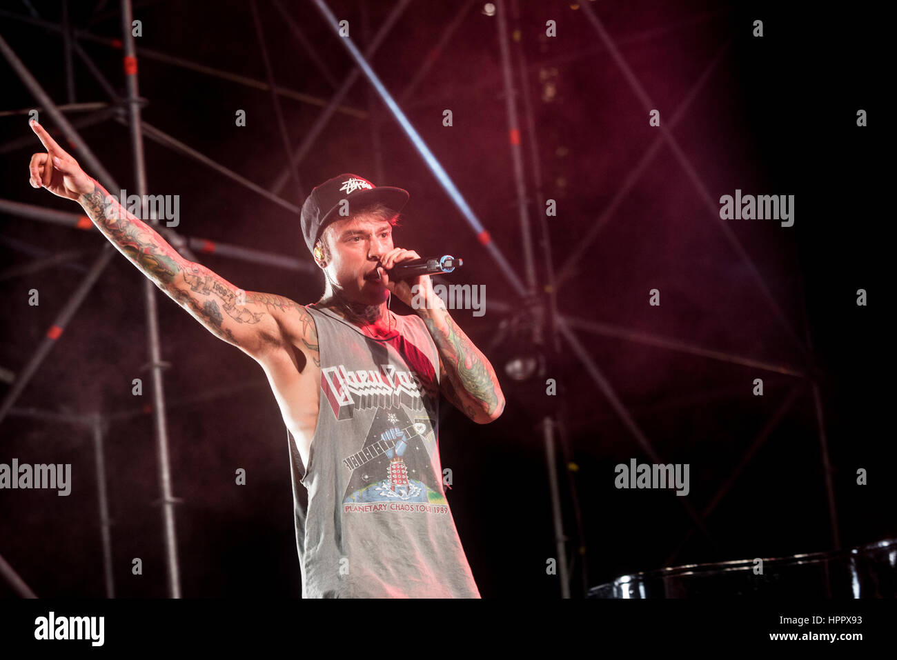 Rapper Fedez performing in Moncalieri Stock Photo - Alamy