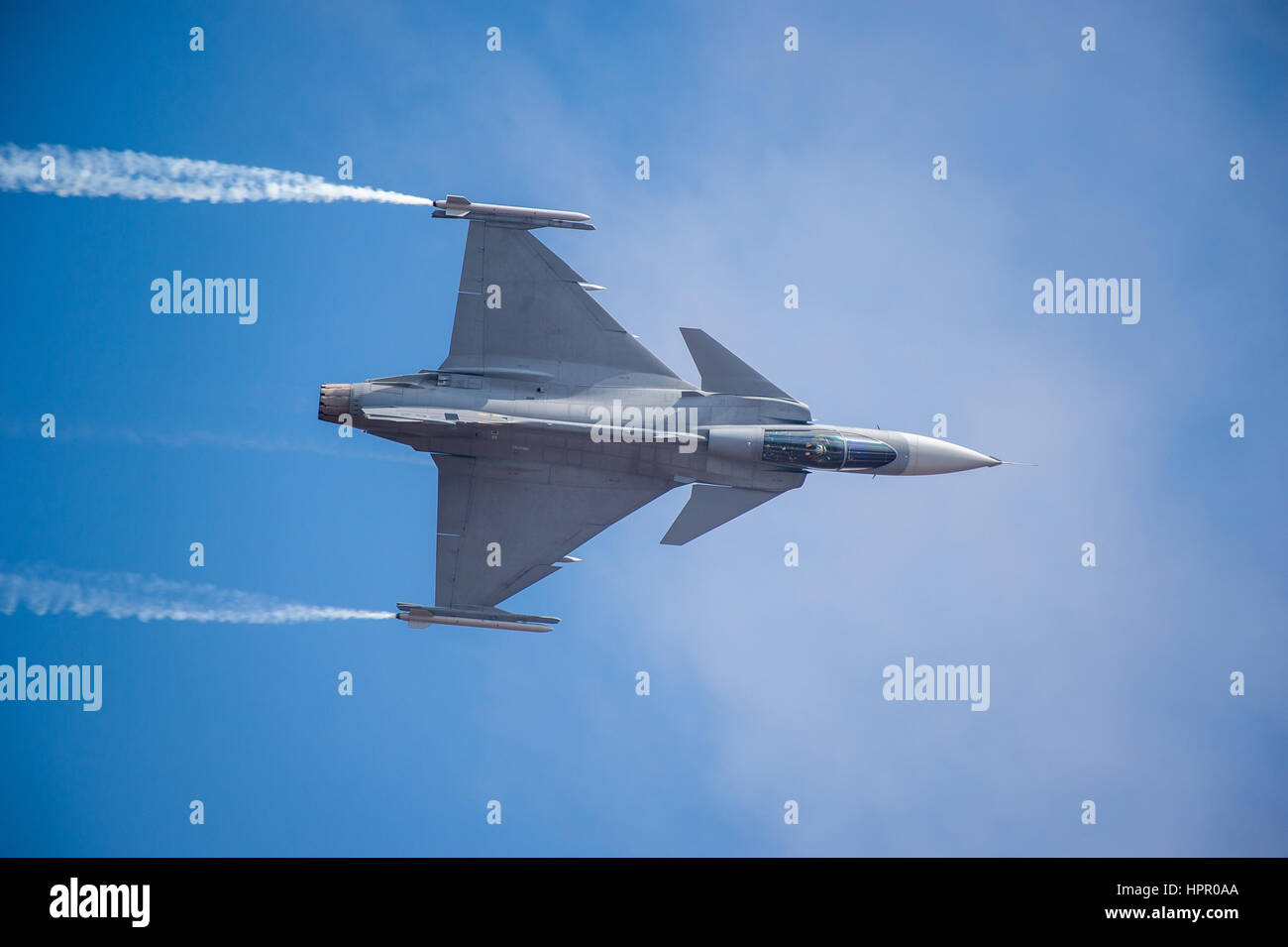 SAAB Gripen Military Jet Stock Photo