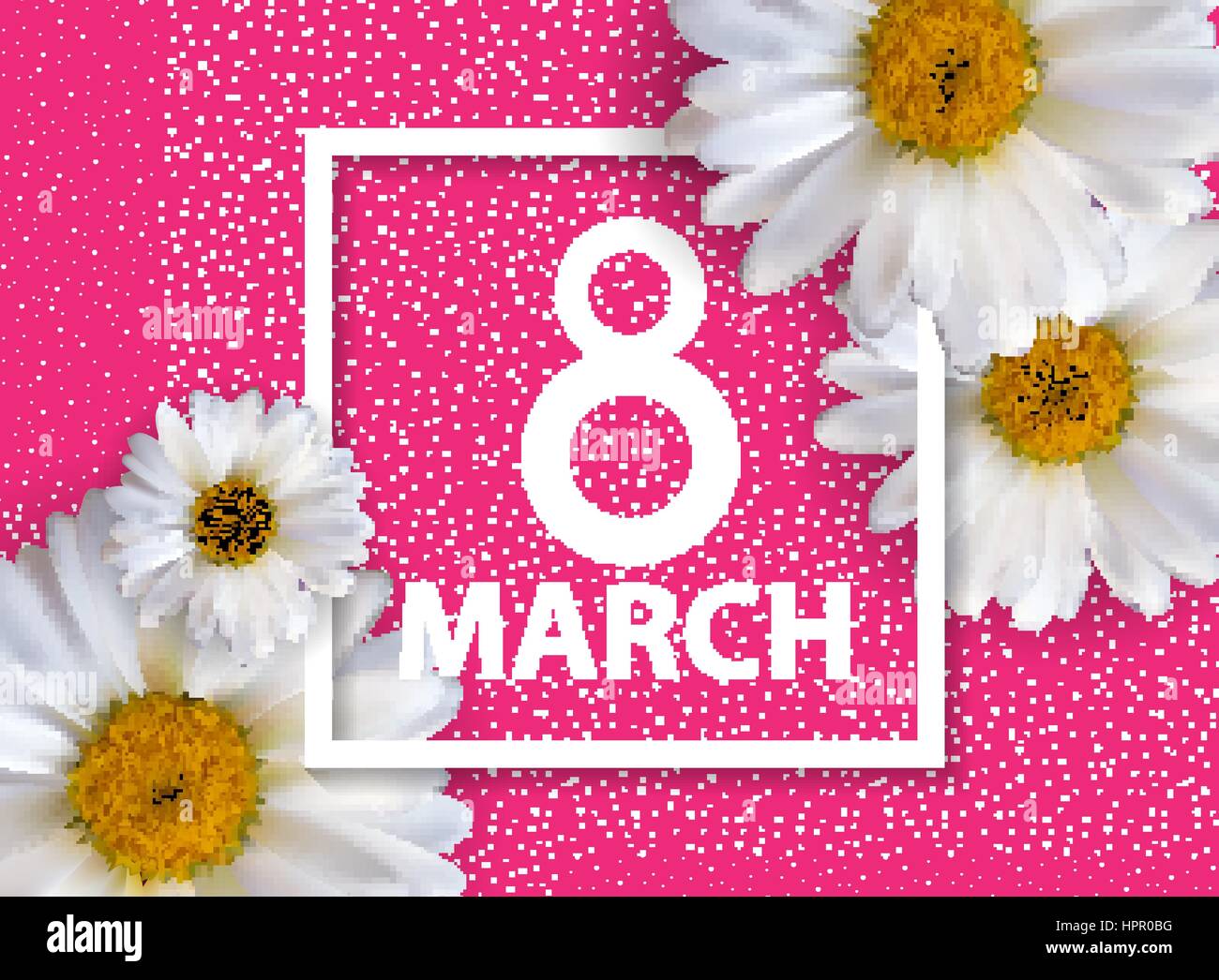 Poster International Happy Women s Day 8 March Floral Greeting c Stock Vector