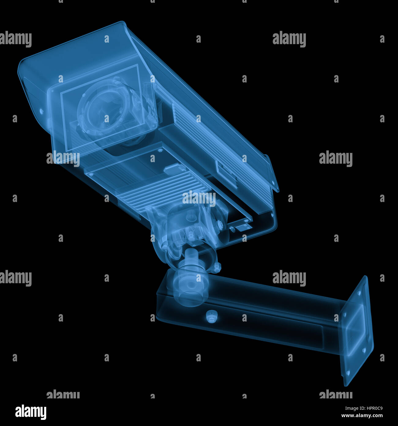 3d rendering x ray security camera or cctv camera isolated on black Stock Photo Alamy