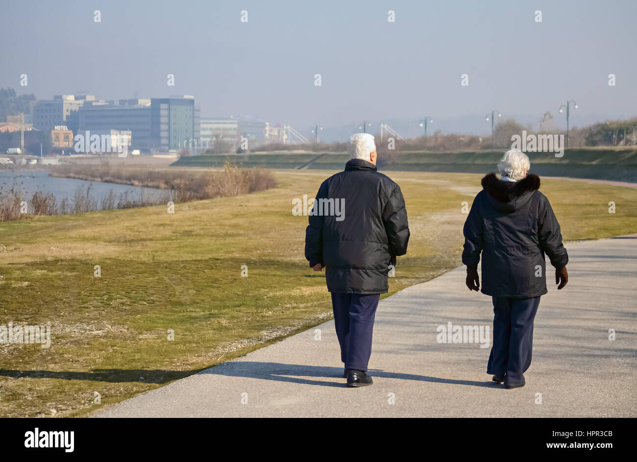Cheerful elderly man woman hi-res stock photography and images - Alamy