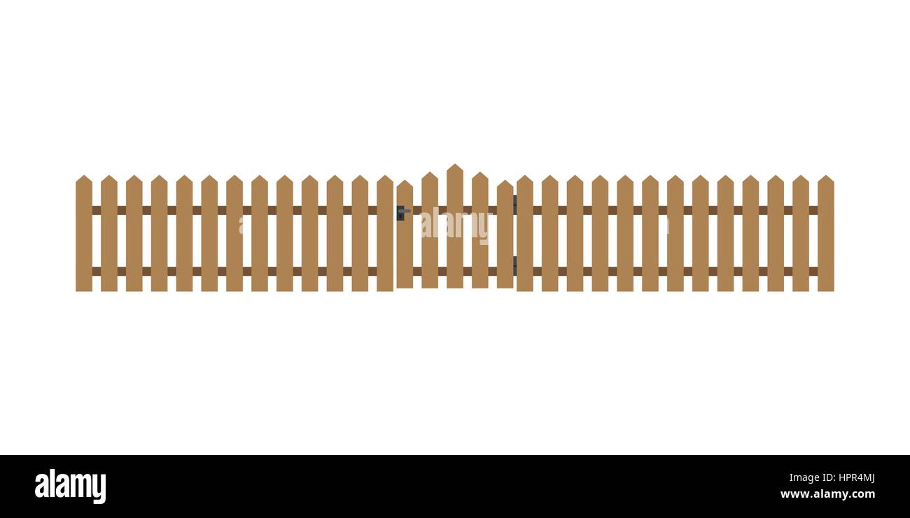 Wooden fence Stock Vector