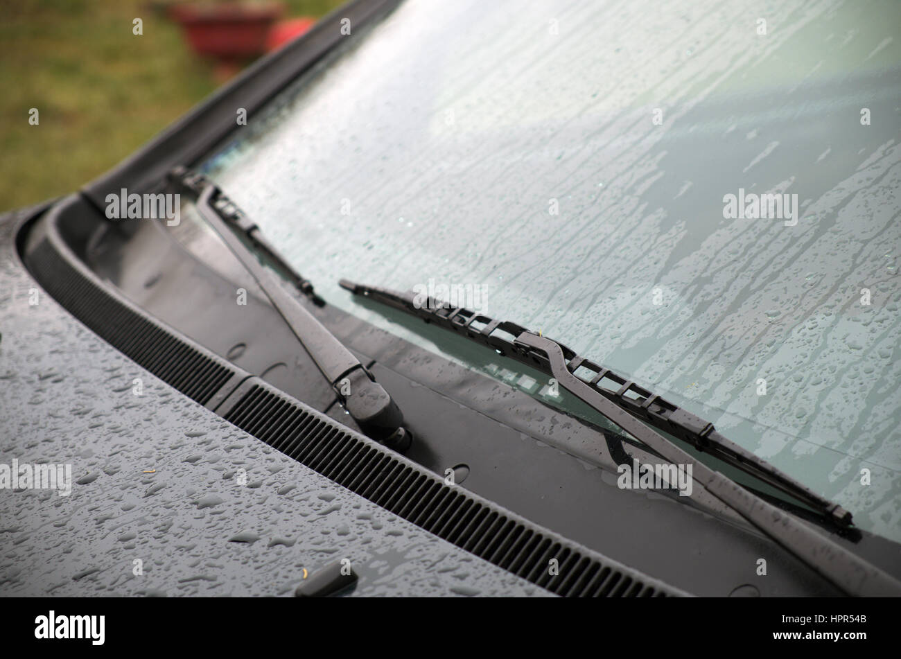 Wet car windows Stock Photo Alamy