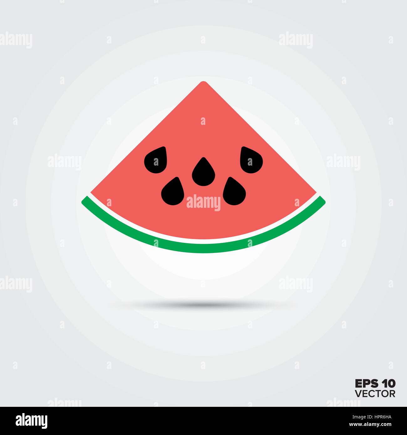 quarter of watermelon slice vector icon Stock Vector