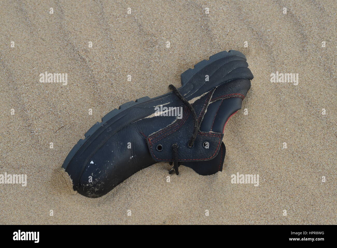 Rubbishes on the beach. Stock Photo