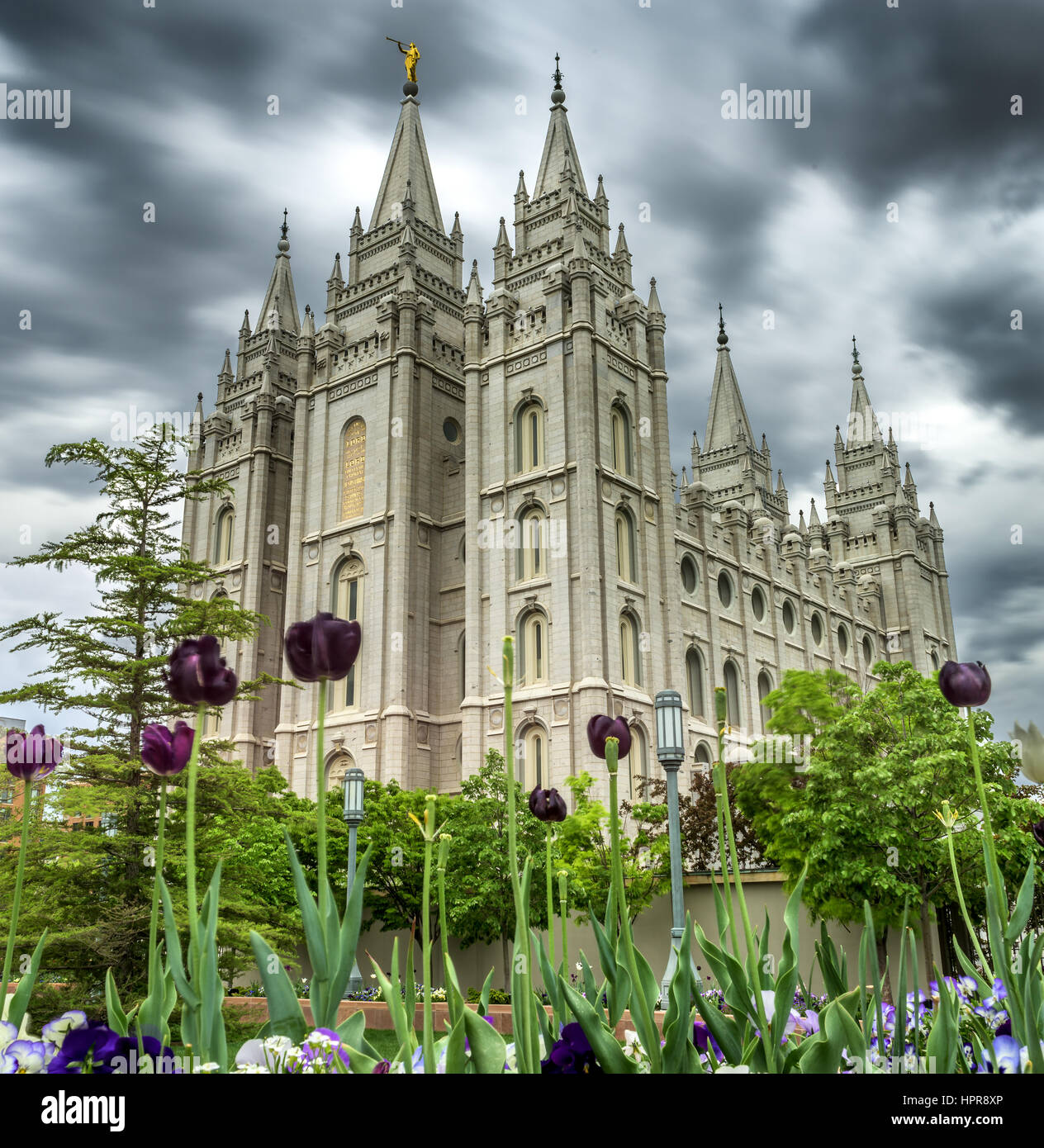 Salt Lake LDS Temple Stock Photo