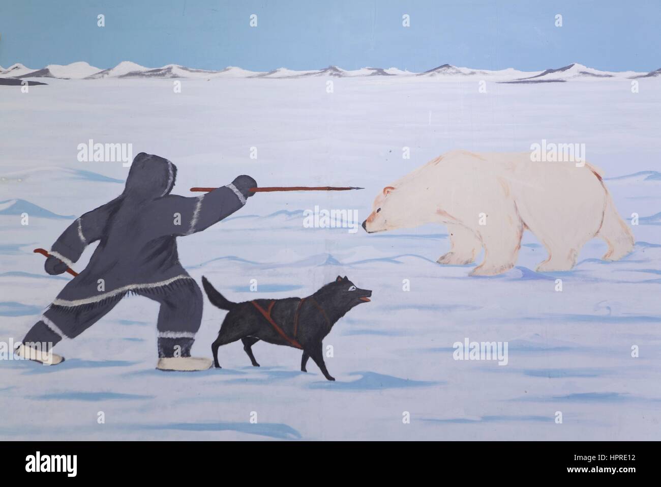Inuits in Canada are hunting animals for fur Stock Photo Alamy