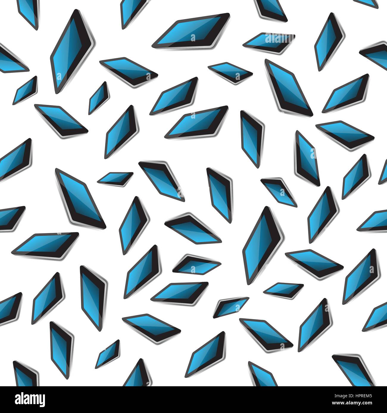 Set of Electronic Tablet Seamless Pattern Stock Vector