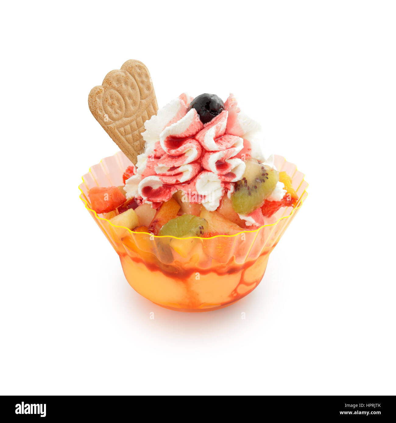 ice cream sundae on white background Stock Photo - Alamy