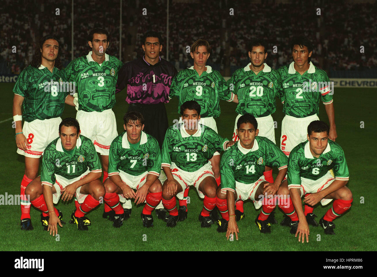 MEXICAN FOOTBALL TEAM MEXICO 08 January 1998 Stock Photo Alamy