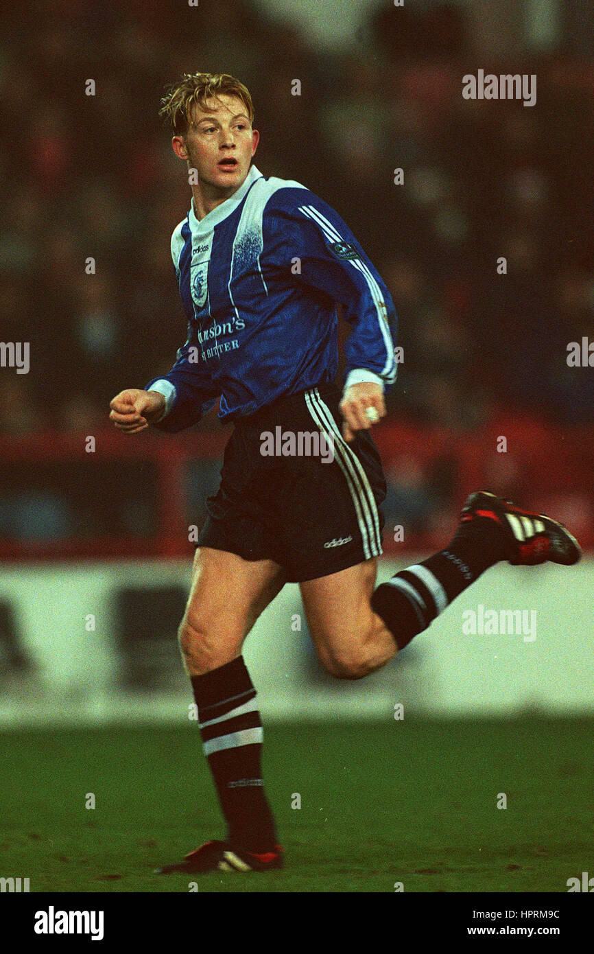 ALUN ARMSTRONG . STOCKPORT COUNTY FC 08 January 1998 Stock Photo