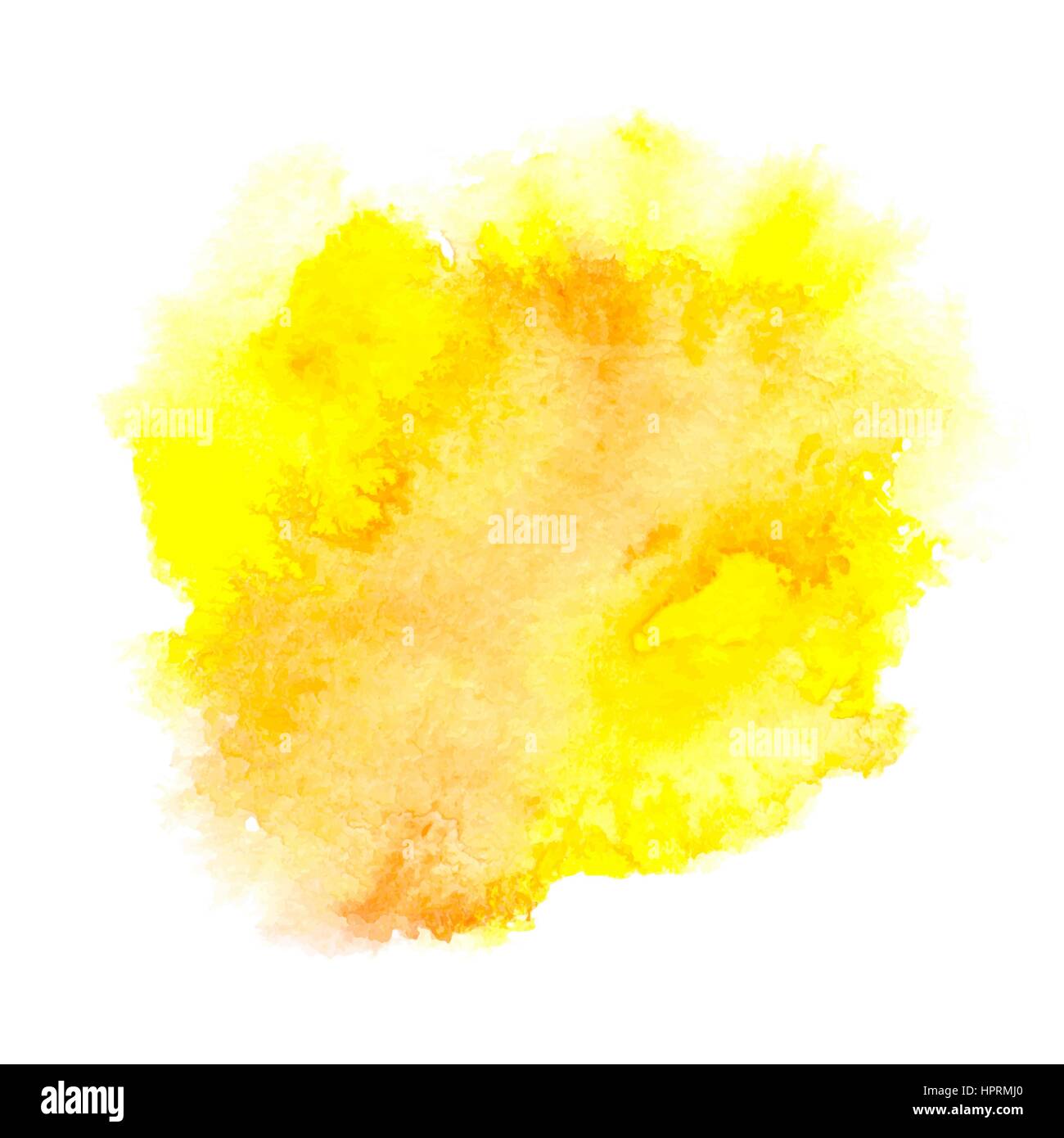 Vector yellow watercolor splash background. Abstract hand paint watercolor  textured blot isolated on white background Stock Vector Image & Art - Alamy