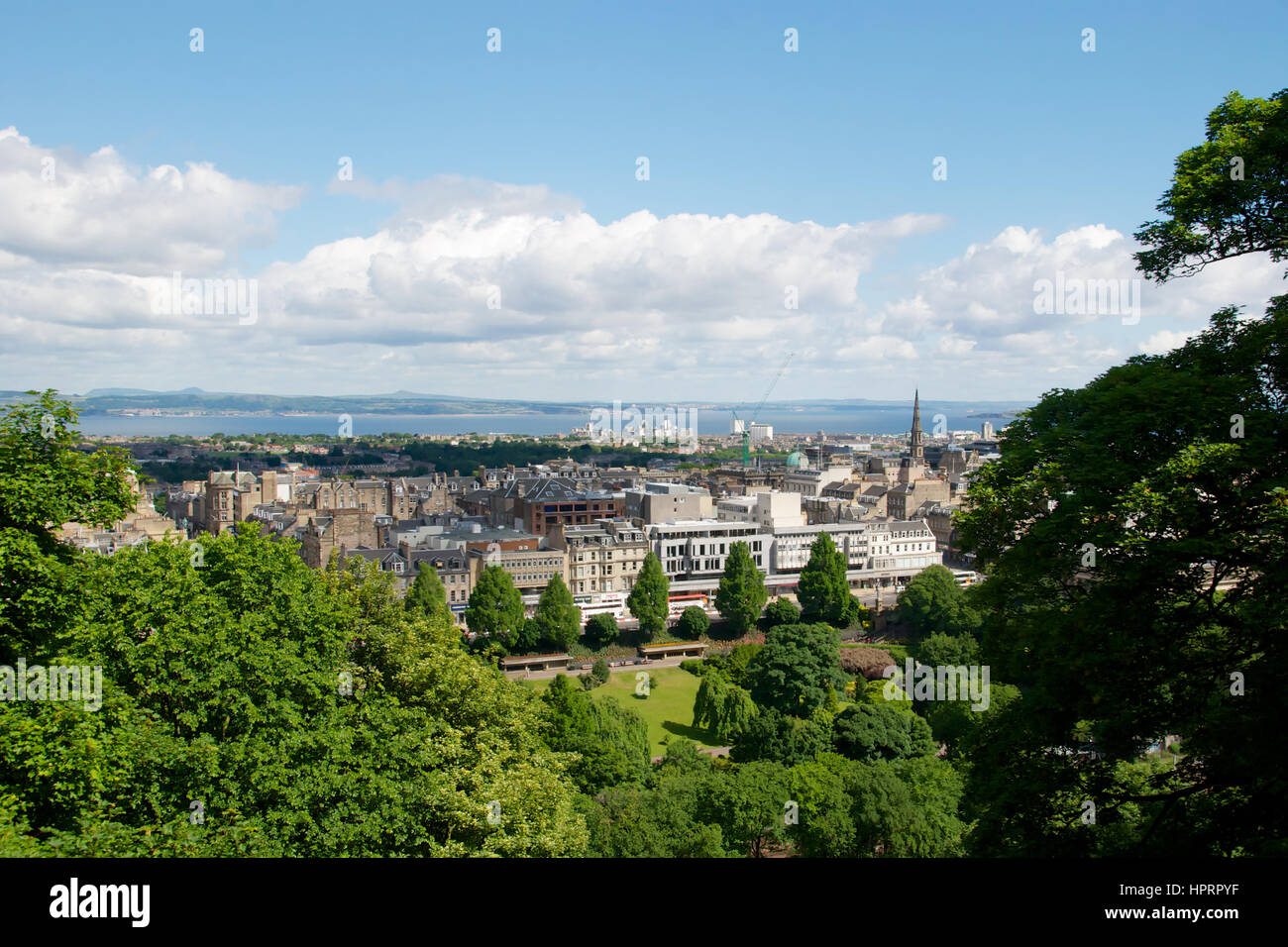 View from the Castle in Edinburgh, Scotland Stock Photo
