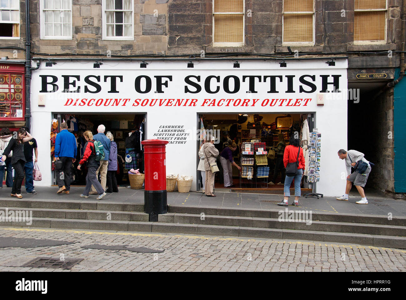 Souvenier Shop on The Royal Mile in Edinburgh, Scotland Stock Photo