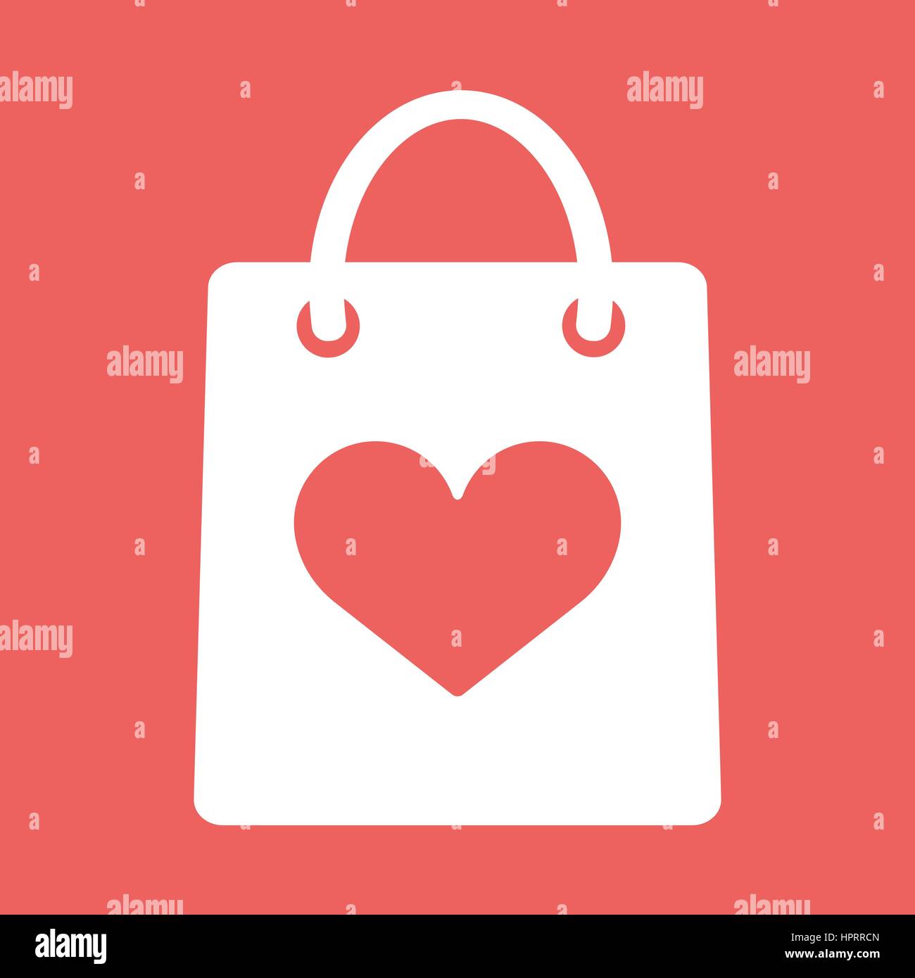 Shopping bag with shape of the heart icon Stock Vector Image & Art - Alamy