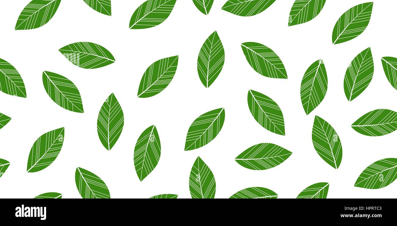 green seamless leaves Stock Vector Image & Art - Alamy