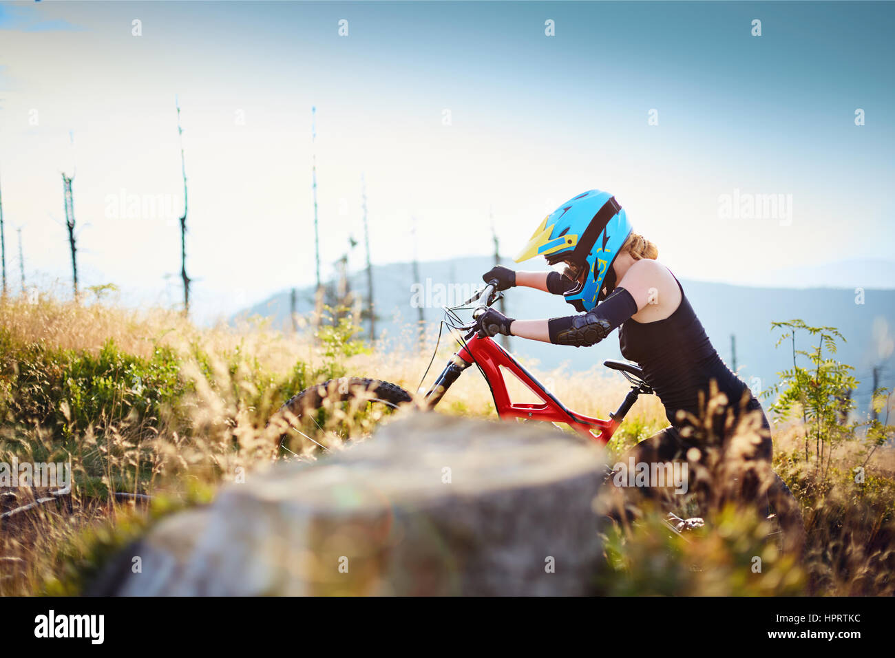 walking bike uphill
