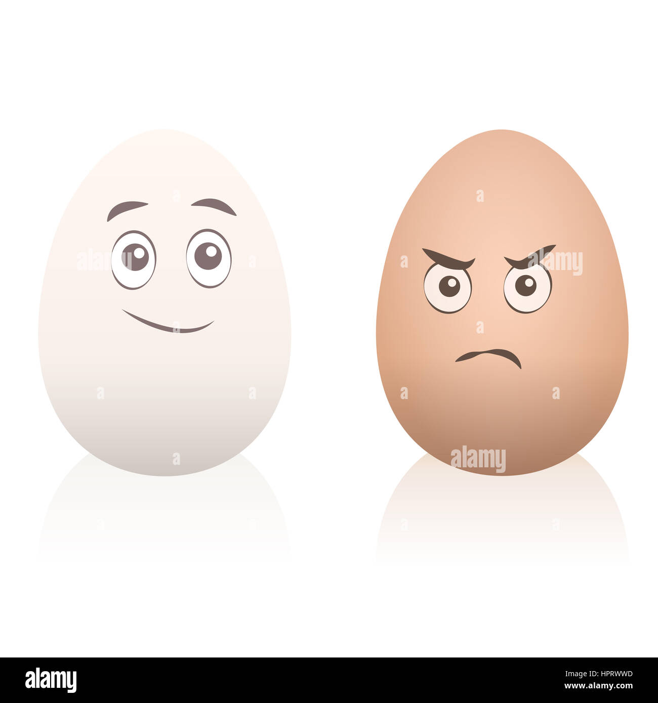 Set of Funny Portraits of Different Young People Faces Expressing Emotions.  Cartoon Style. Happy, Angry, Sad, Annoyed Stock Image - Image of human, face:  255779047