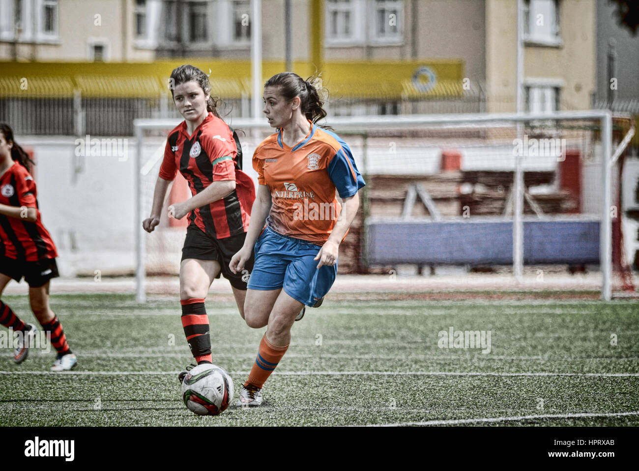 Football in Gibraltar Stock Photo Alamy