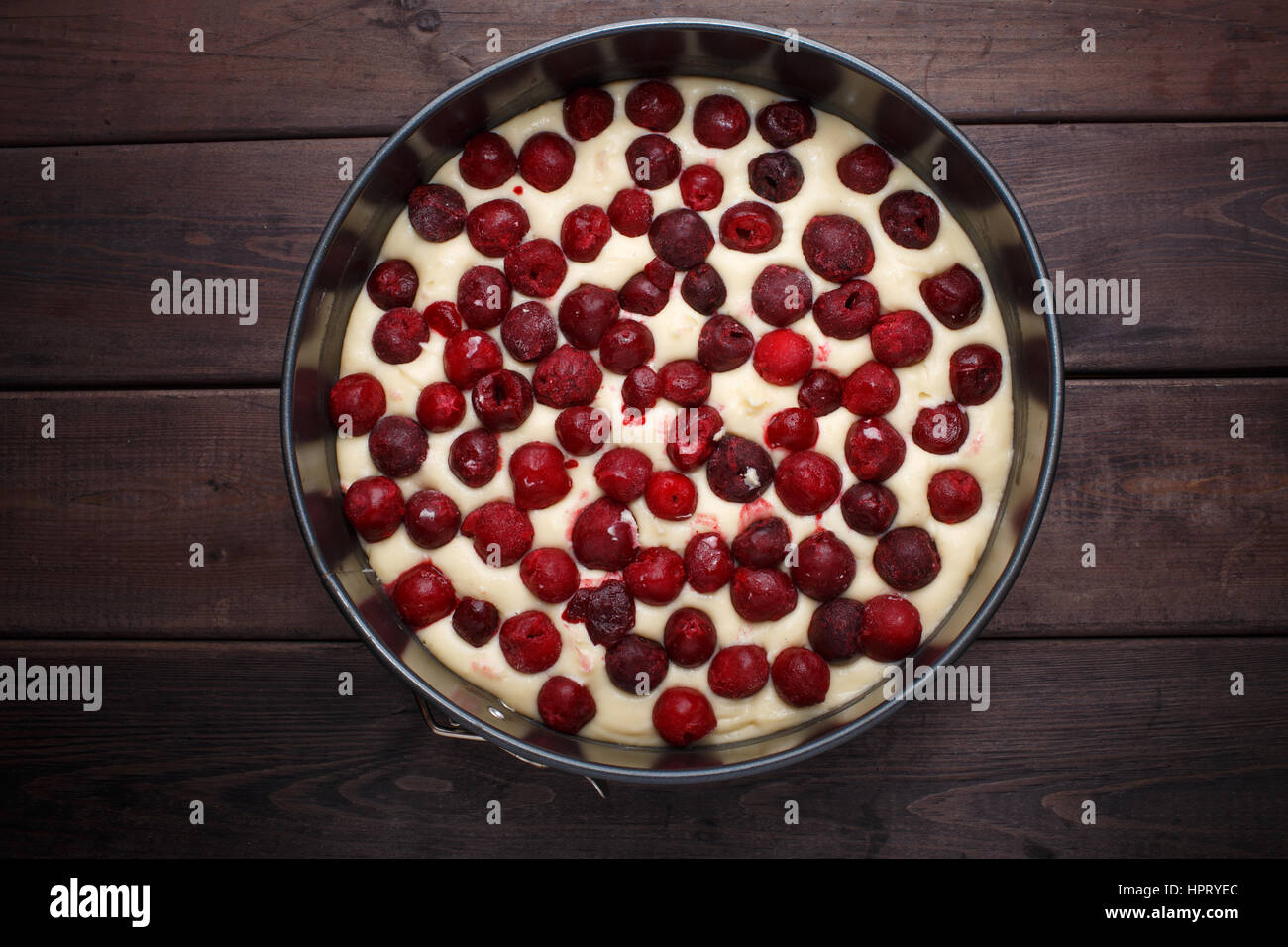 Homemade cherry pie on rustic background Stock Photo - Alamy